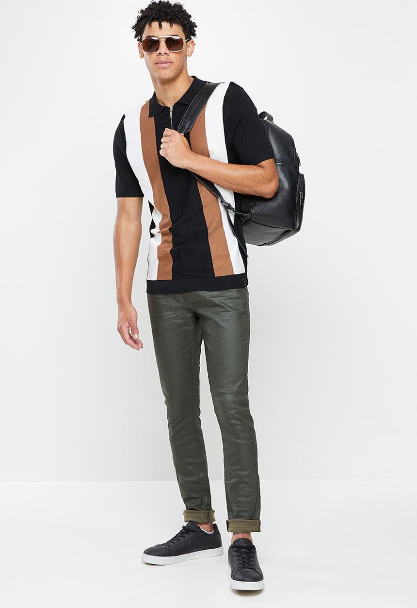 Cutty - Rope skinny fit coated denim jean - fatigue