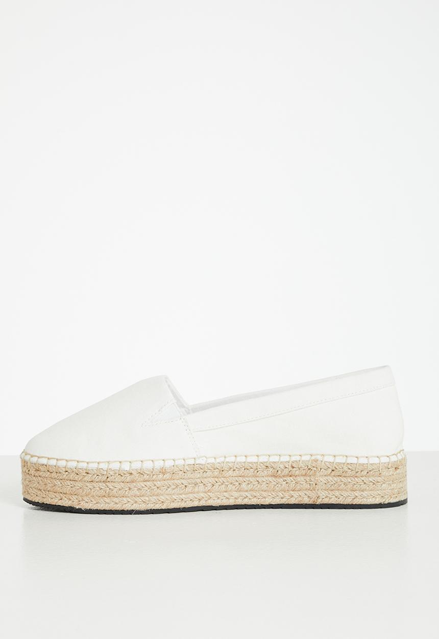 Calvin Klein - Flatform espadrille - bright white