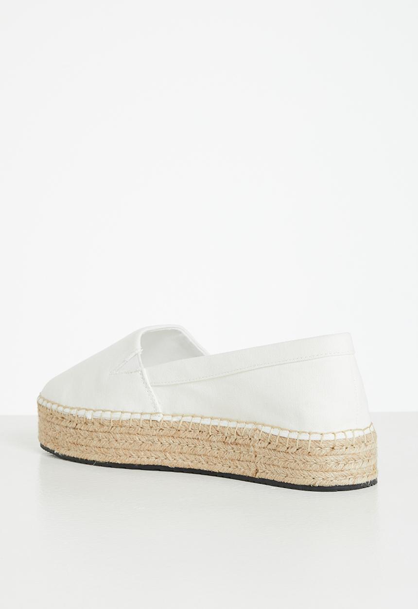 Calvin Klein - Flatform espadrille - bright white