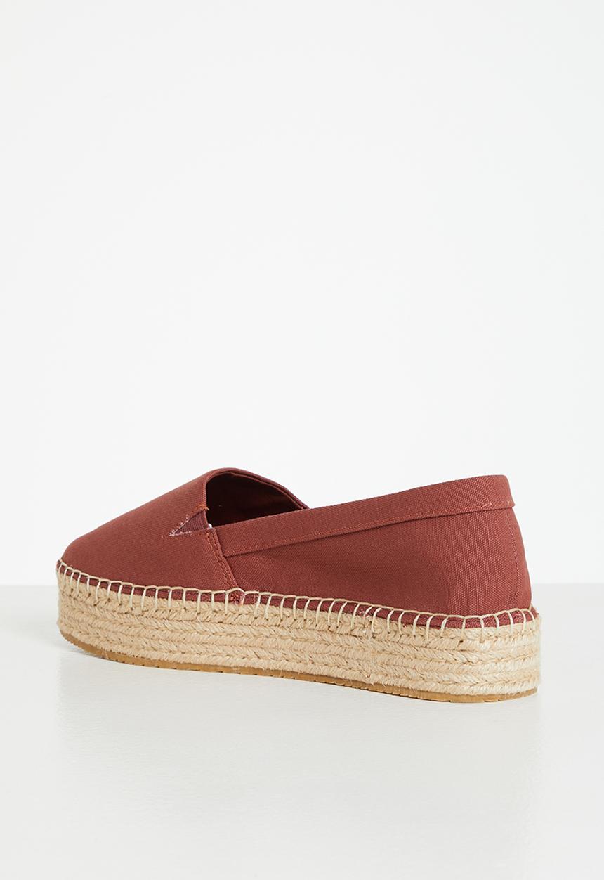 Calvin Klein - Flatform espadrille - terracotta tile