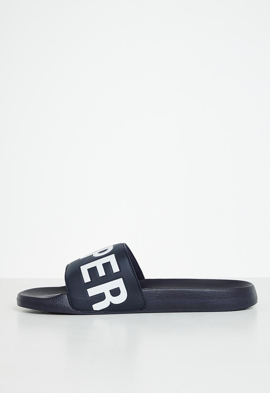 Superdry. - Code core pool slide - deep navy optic