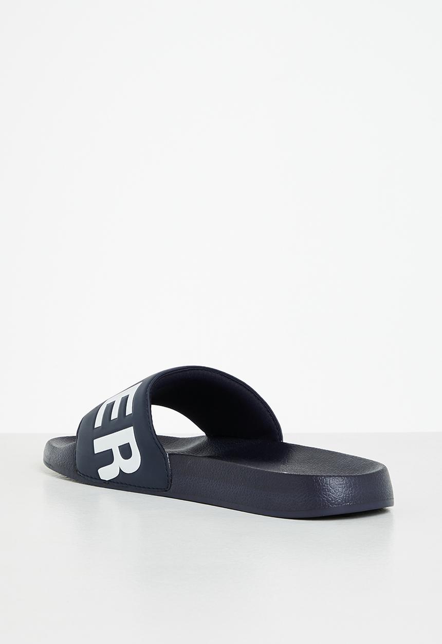 Superdry. - Code core pool slide - deep navy optic