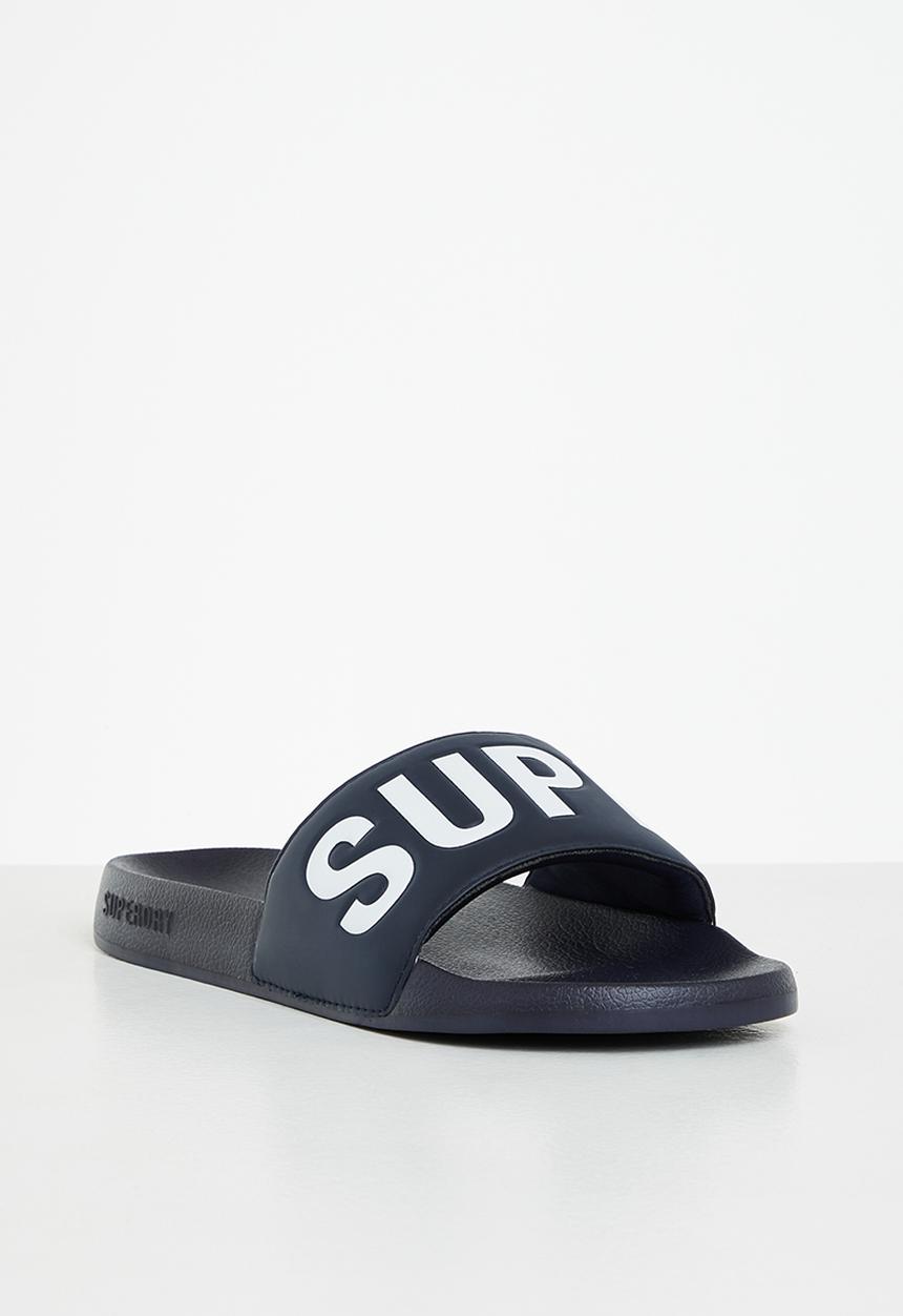 Superdry. - Code core pool slide - deep navy optic