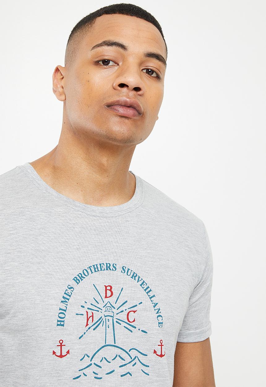 Holmes Bro's - Marine short sleeve tee - dirty grey melange