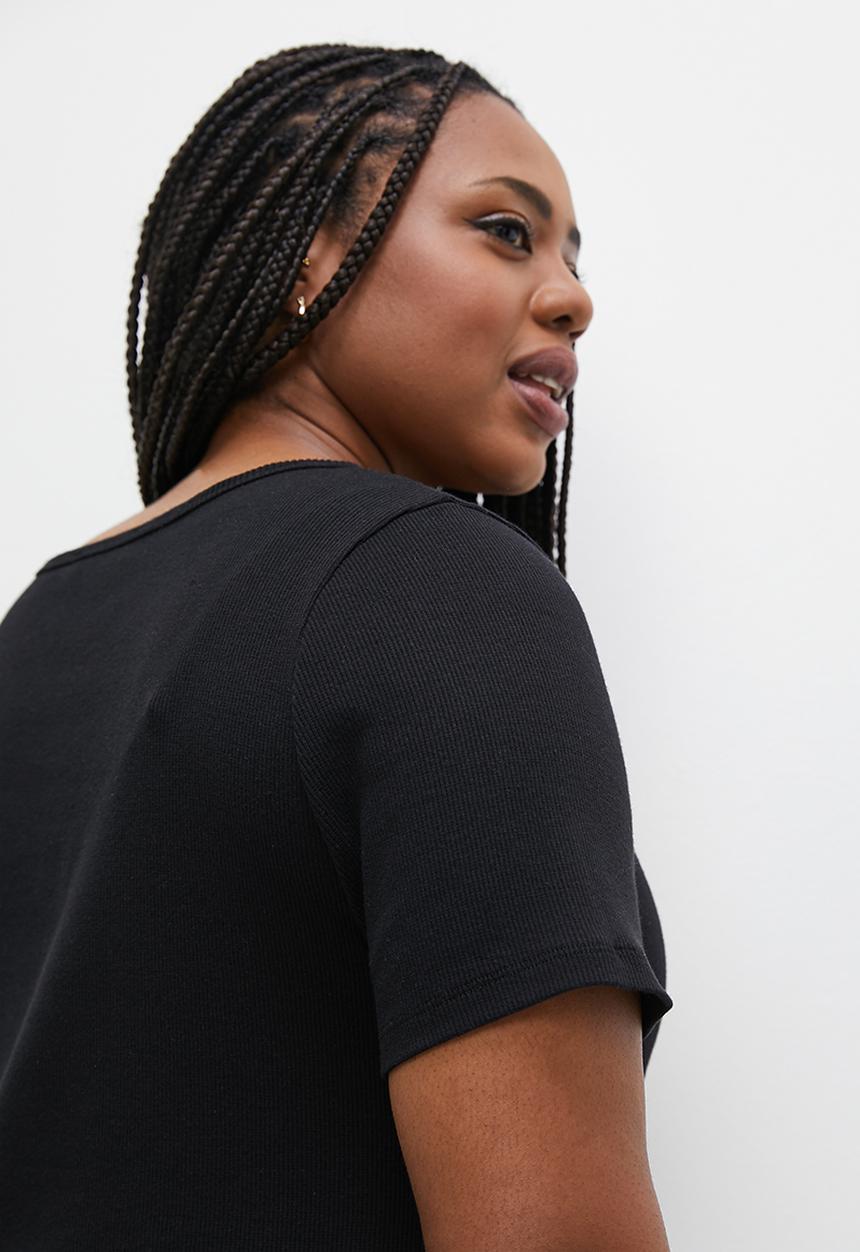 Superbalist - Scoop neck tee - black