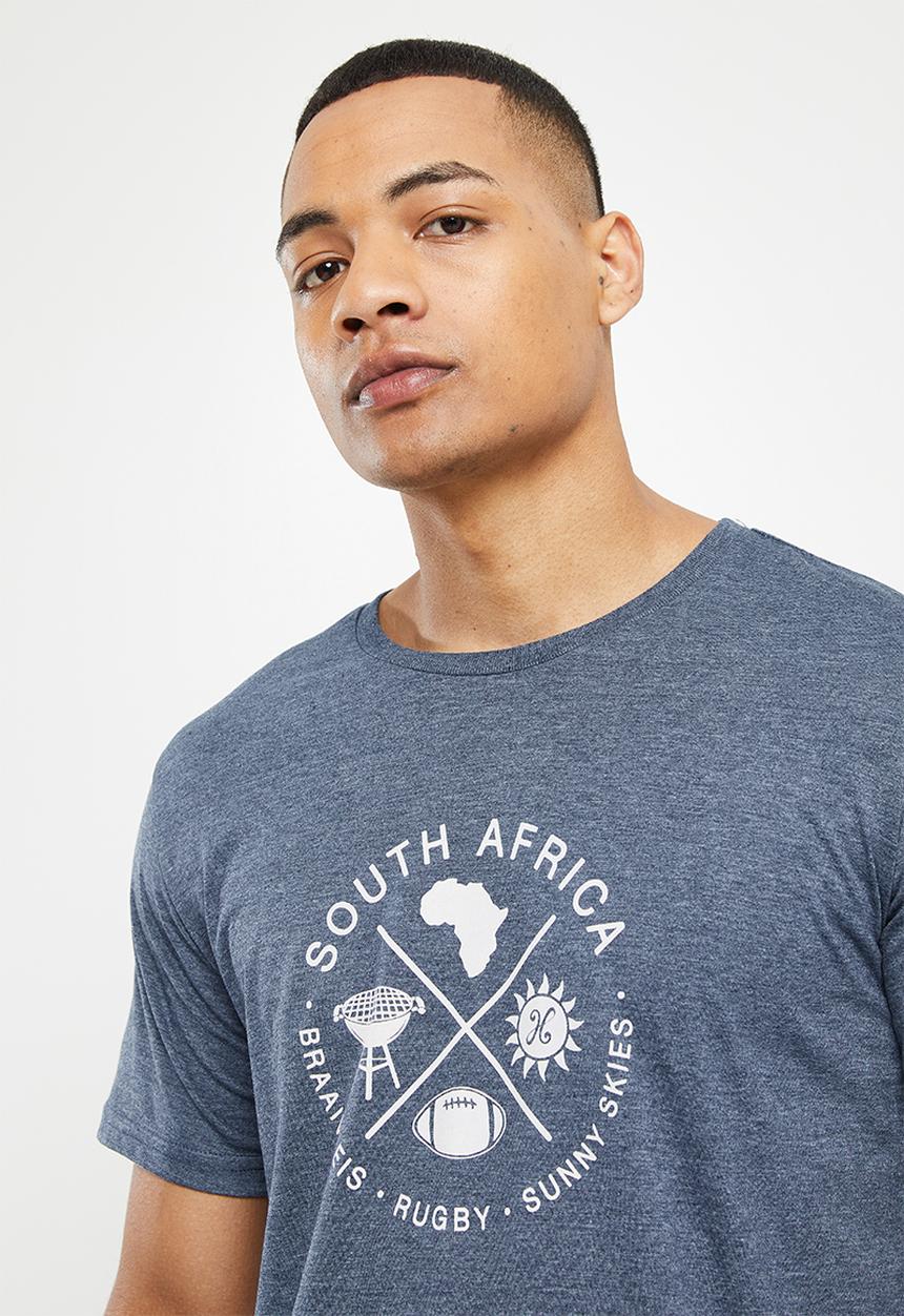 Holmes Bro's - Sunny skies short sleeve tee - pewter melange