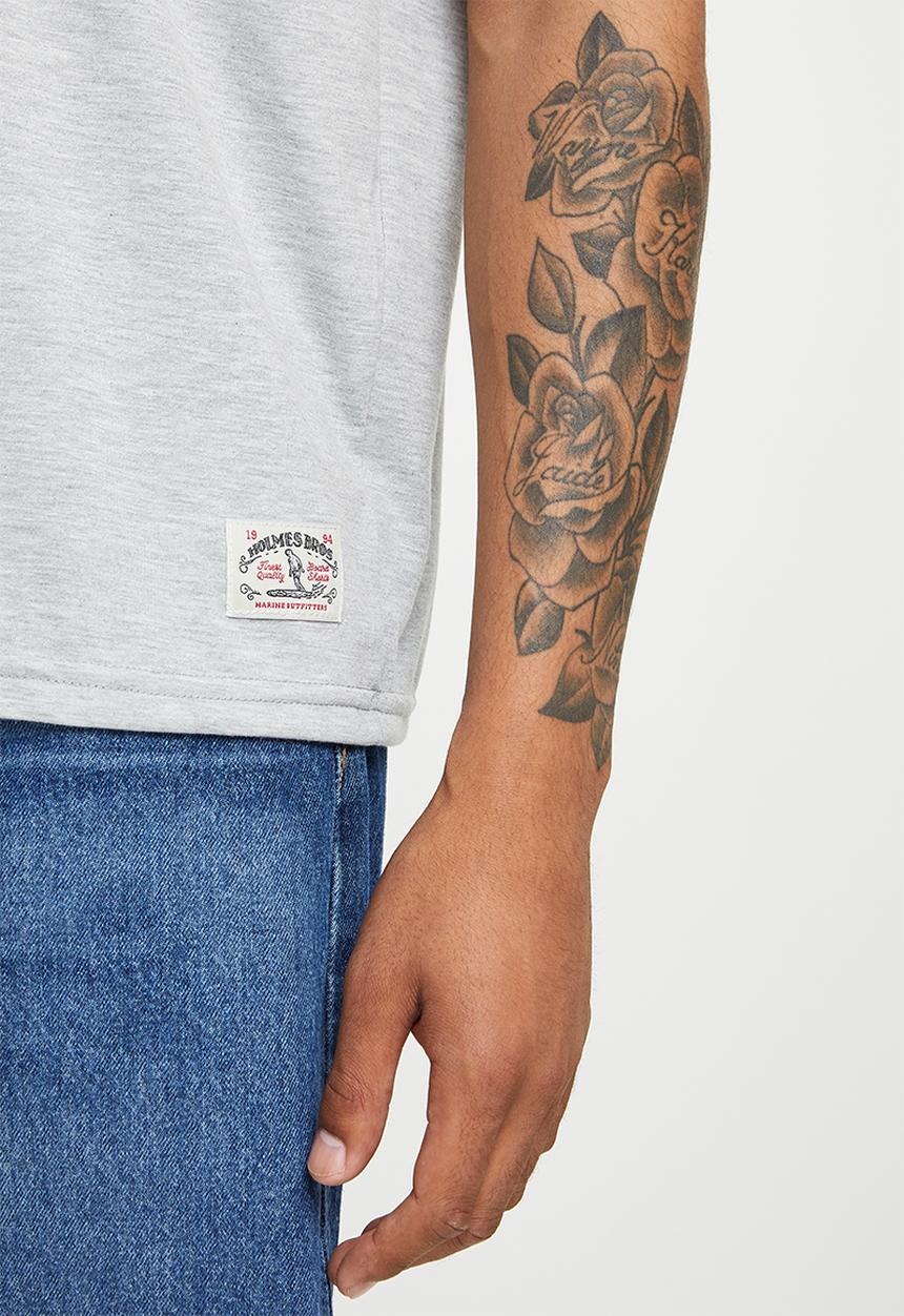 Holmes Bro's - Low rider short sleeve tee - dirty grey melange
