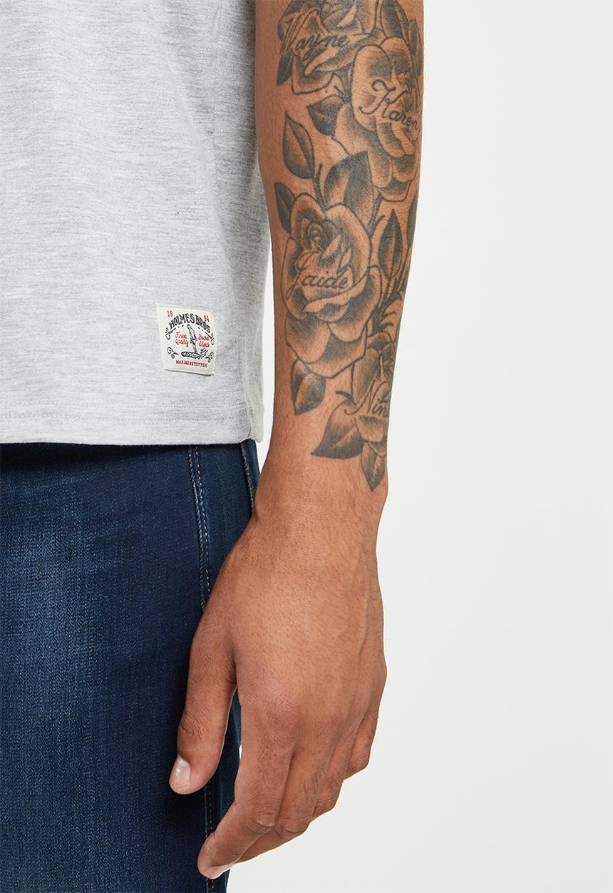 Holmes Bro's - Brothers short sleeve tee - dirty grey melange