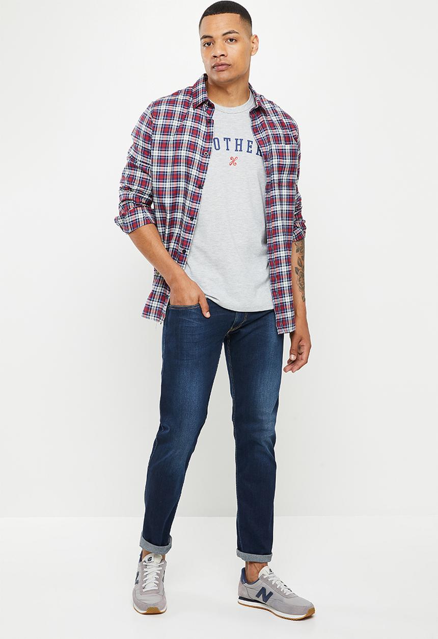 Holmes Bro's - Brothers short sleeve tee - dirty grey melange