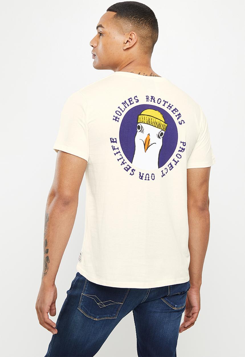 Holmes Bro's - Protect our sea life short sleeve tee - cloud dancer