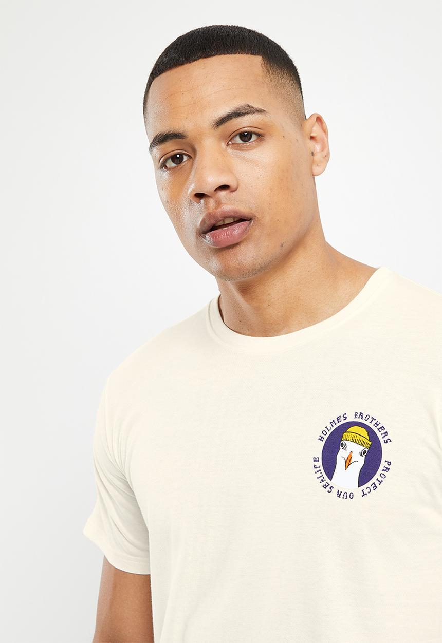 Holmes Bro's - Protect our sea life short sleeve tee - cloud dancer