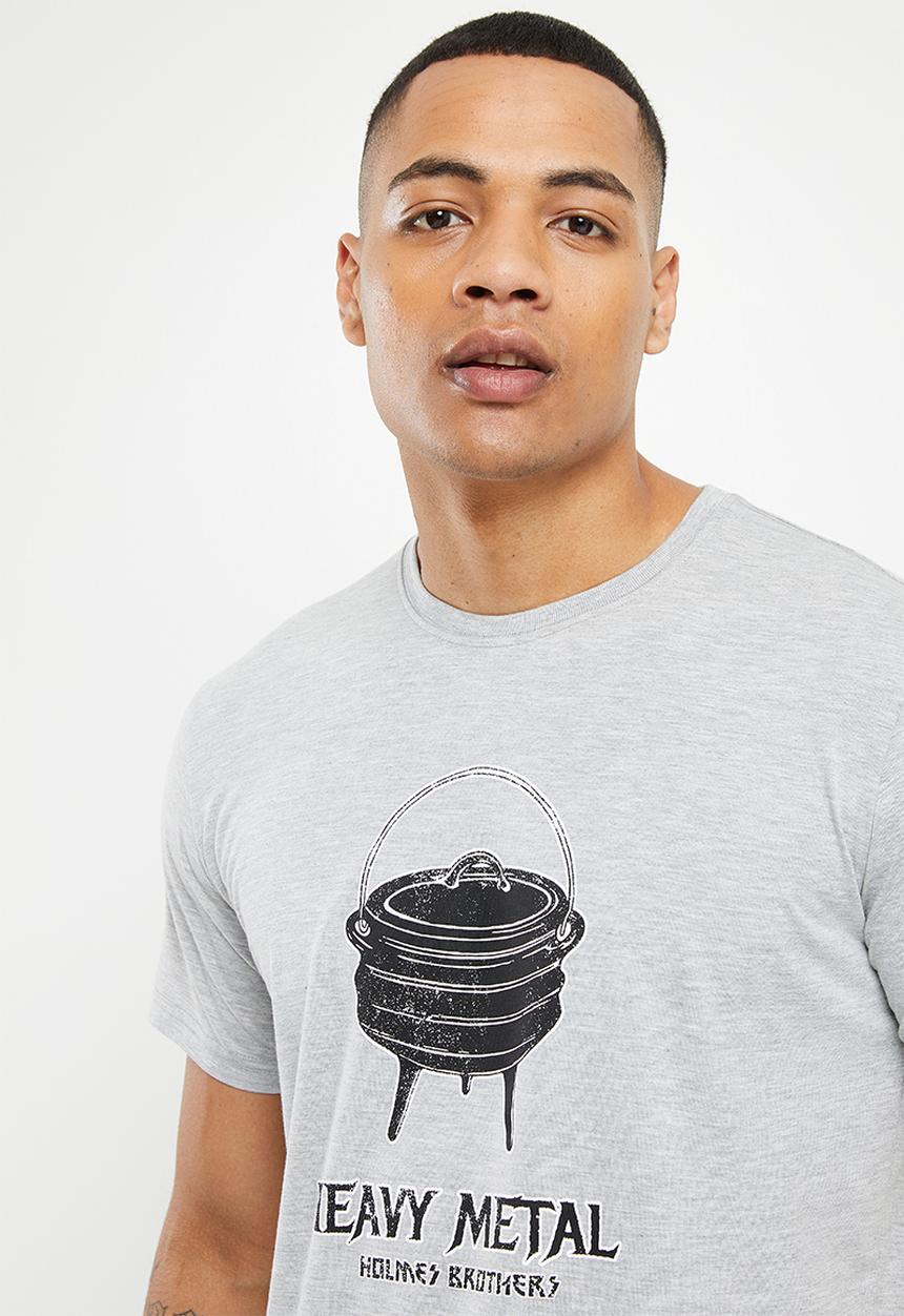 Holmes Bro's - Heavy metal short sleeve tee - dirty grey melange