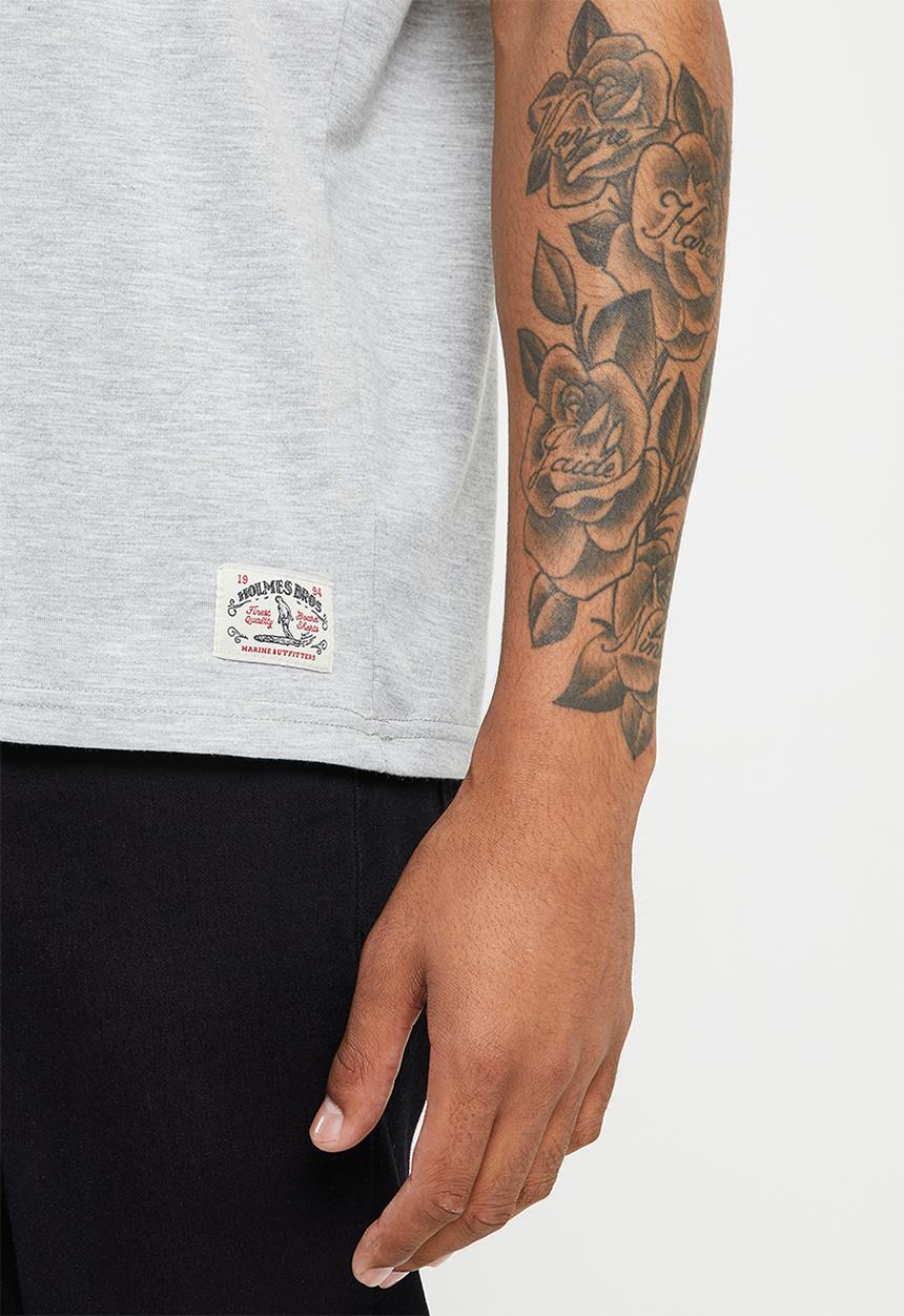 Holmes Bro's - Heavy metal short sleeve tee - dirty grey melange