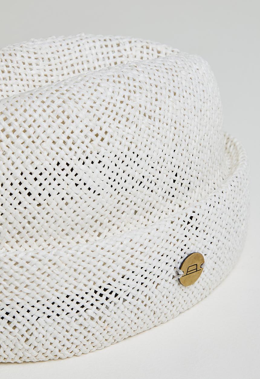 Simon and Mary - Straw military fez - cream