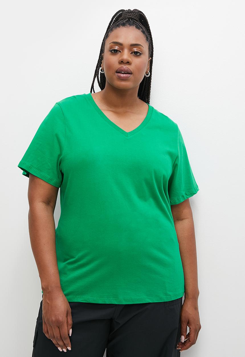 Superbalist - Basic v-neck easy fit tee - green