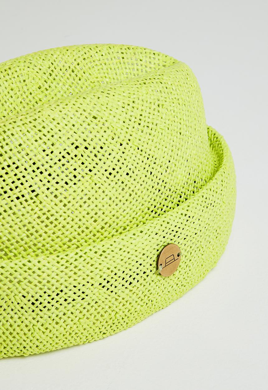 Simon and Mary - Straw military fez - green