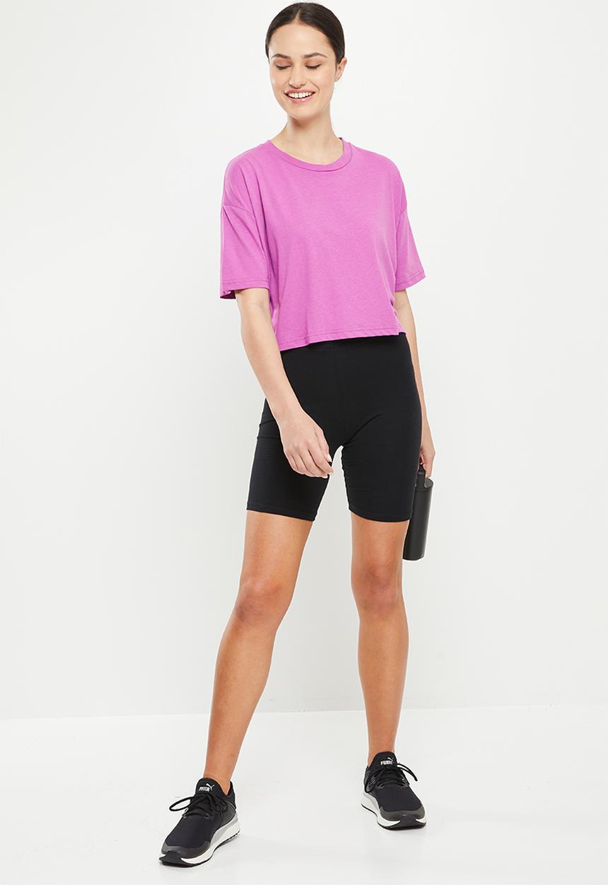 Cotton On - Relaxed active recycled T-shirt - dark magenta