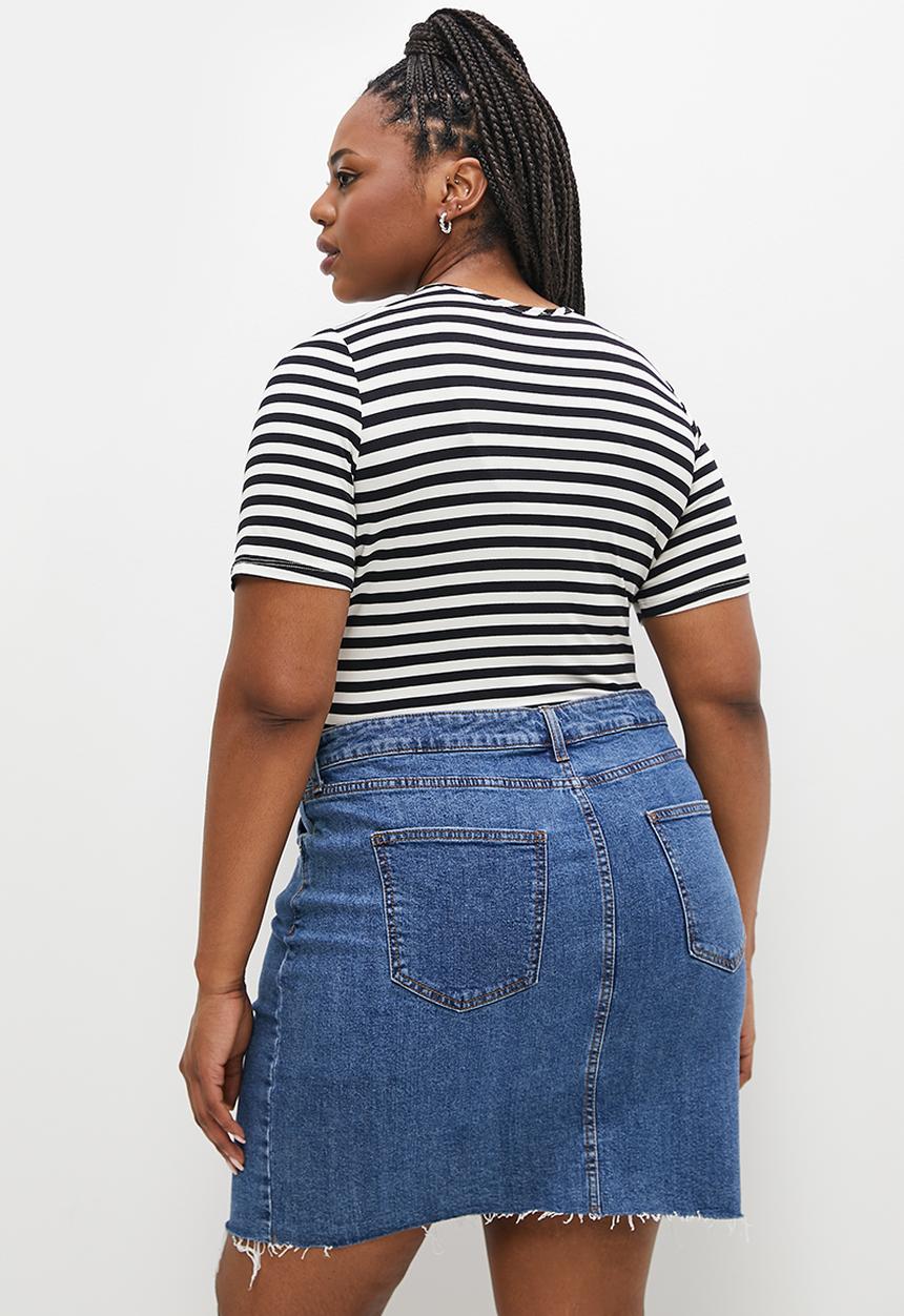 Superbalist - Tee bodysuit - black & white stripe
