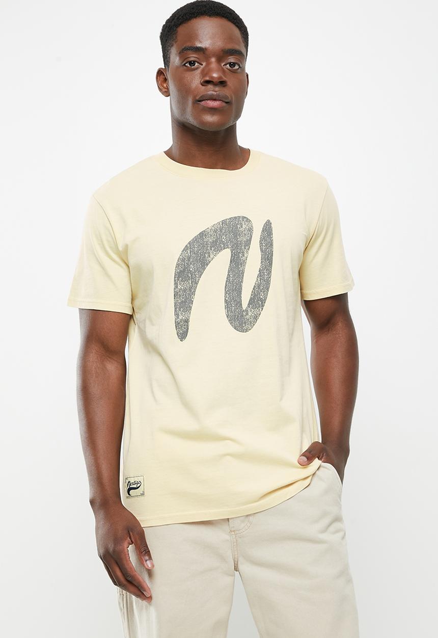 Vertigo - Vertigo graphic pigment dyed crew tee - bone white