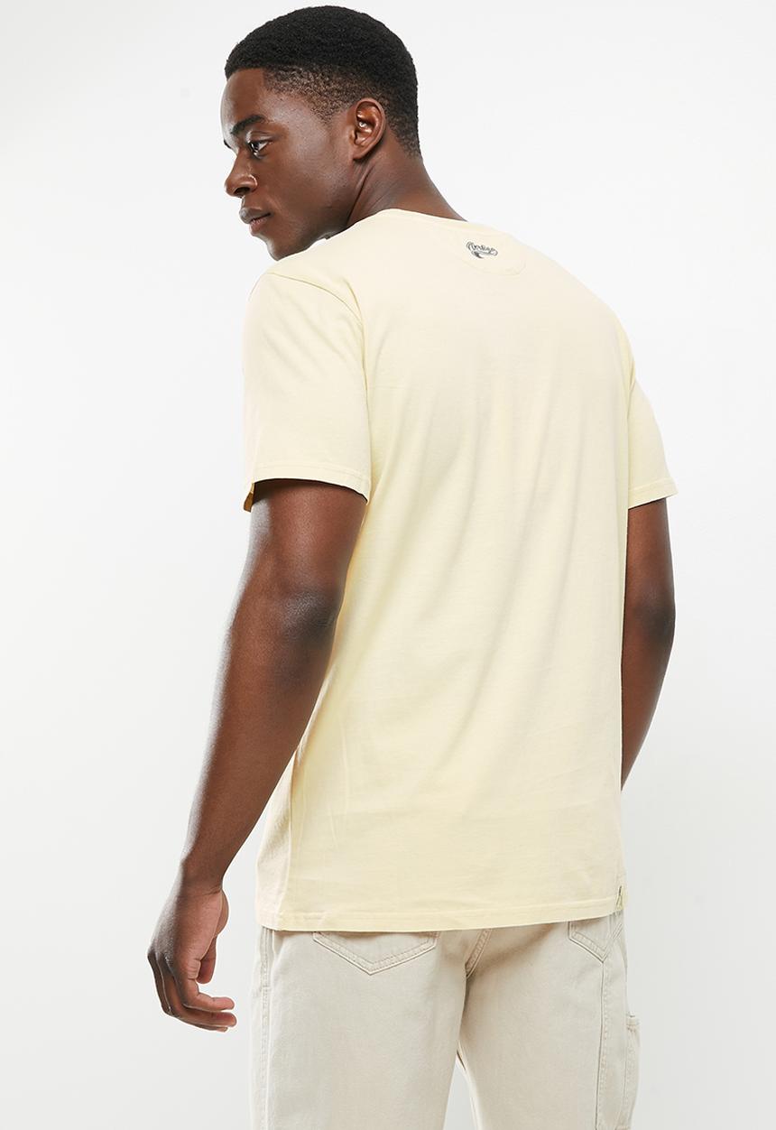 Vertigo - Vertigo graphic pigment dyed crew tee - bone white