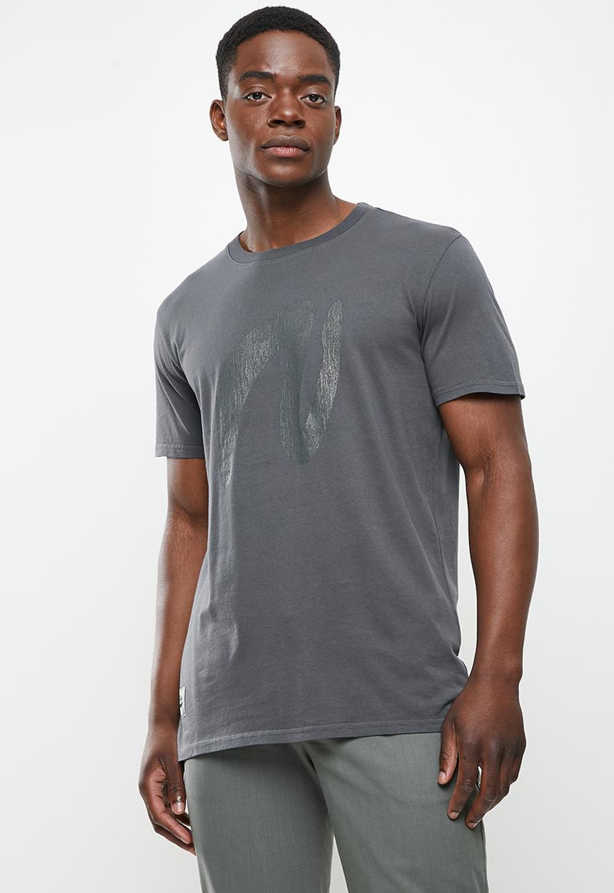 Vertigo - Vertigo graphic pigment dyed crew tee - dark shadow