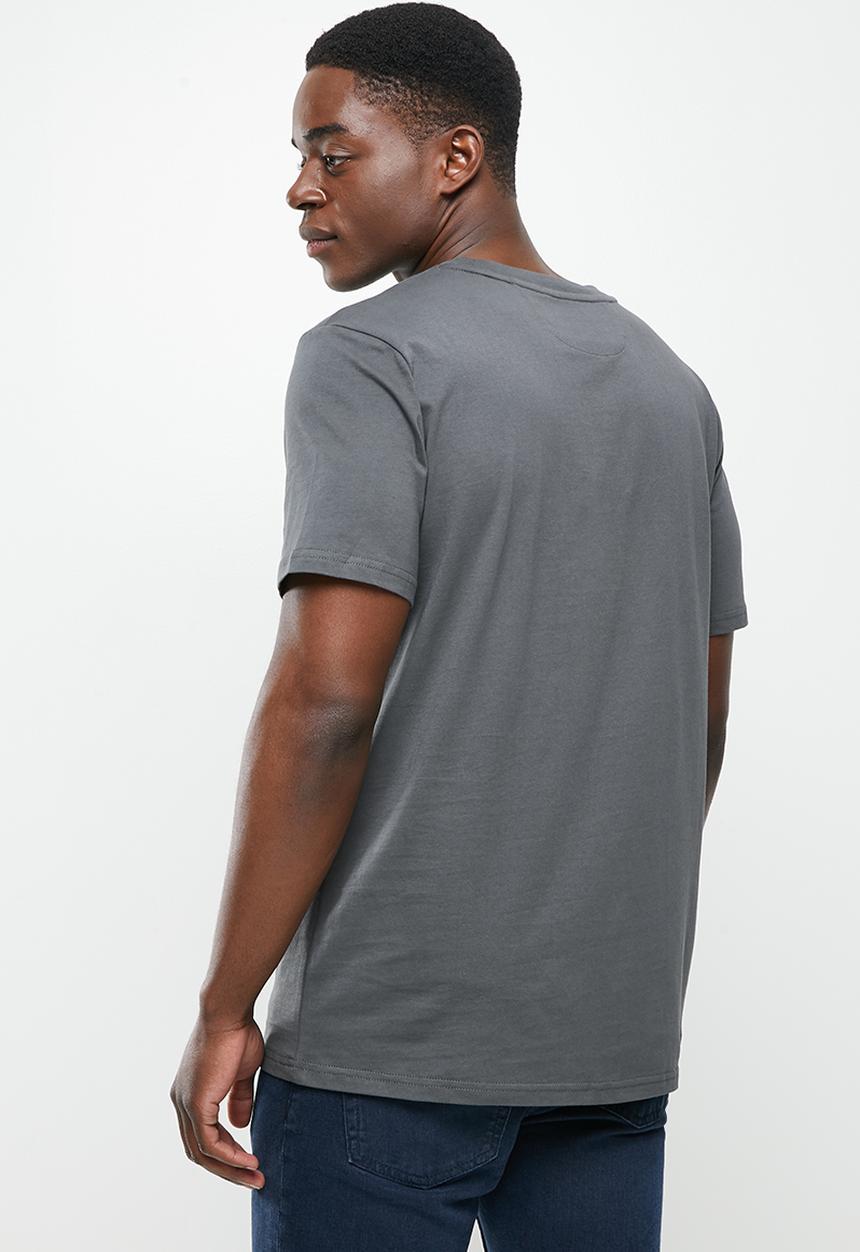 Vertigo - Vertigo embroidered crew tee - dark shadow