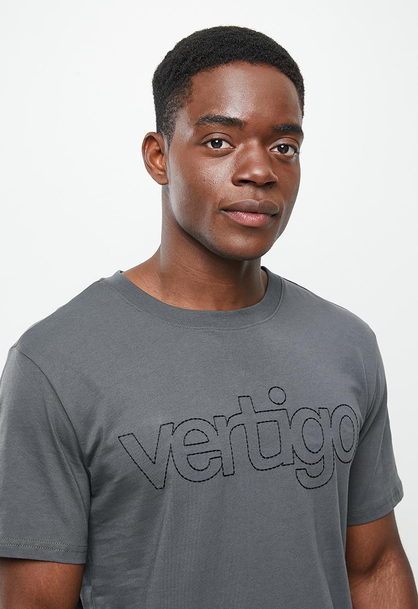 Vertigo - Vertigo embroidered crew tee - dark shadow