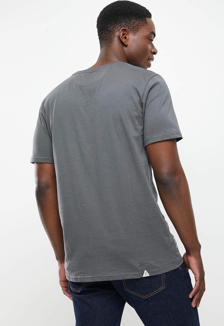Vertigo - Vertigo embroidered crew tee - dark shadow