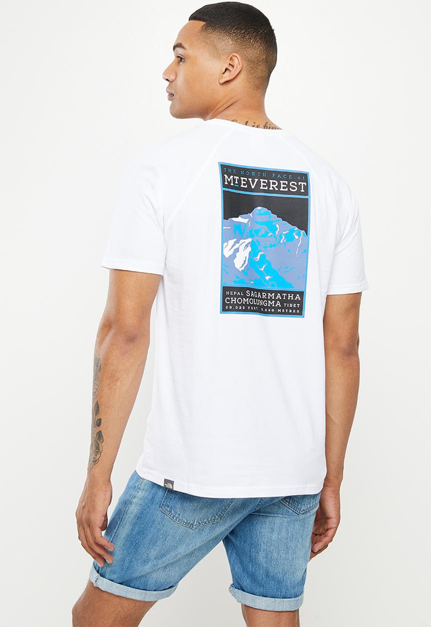 The North Face - M short sleeve north faces tee  - tnf white & acoustic blue