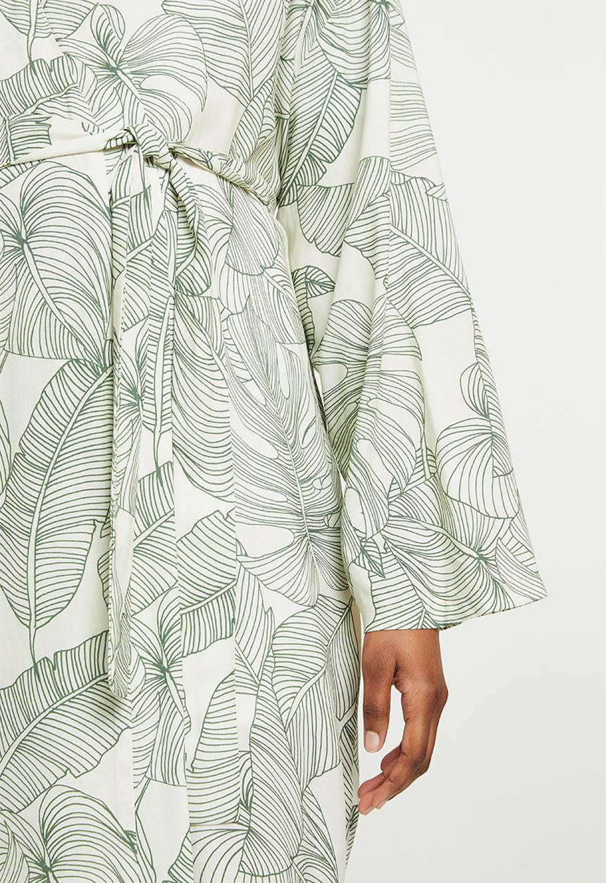 Superbalist - Maternity woven belted night gown - sketch palm