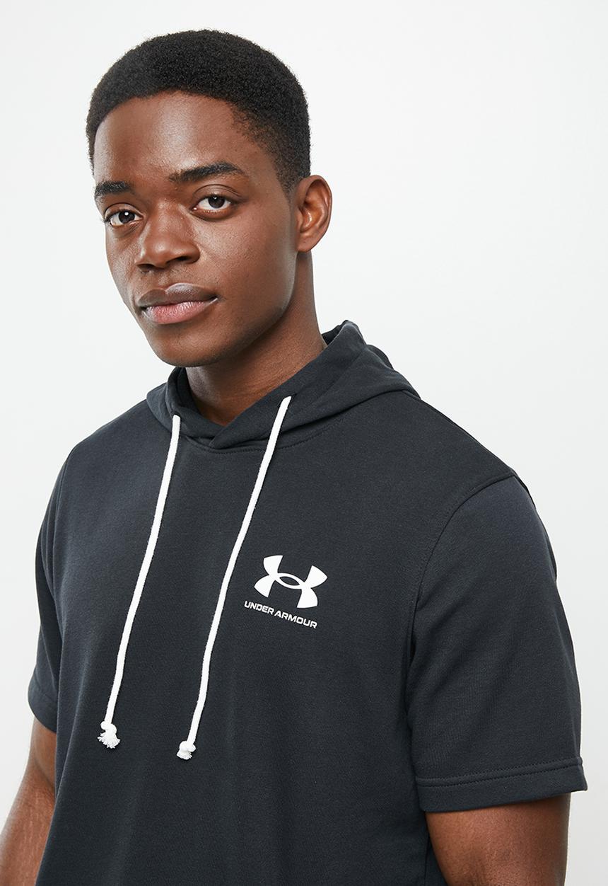 Under Armour - UA Rival Terry Short Sleeve Hoodie- black