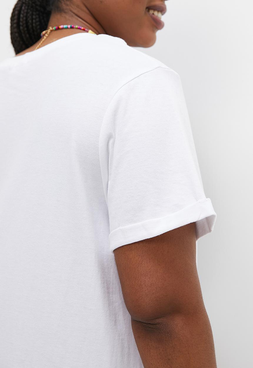 Blake - Plus mini T-shirt dress - white