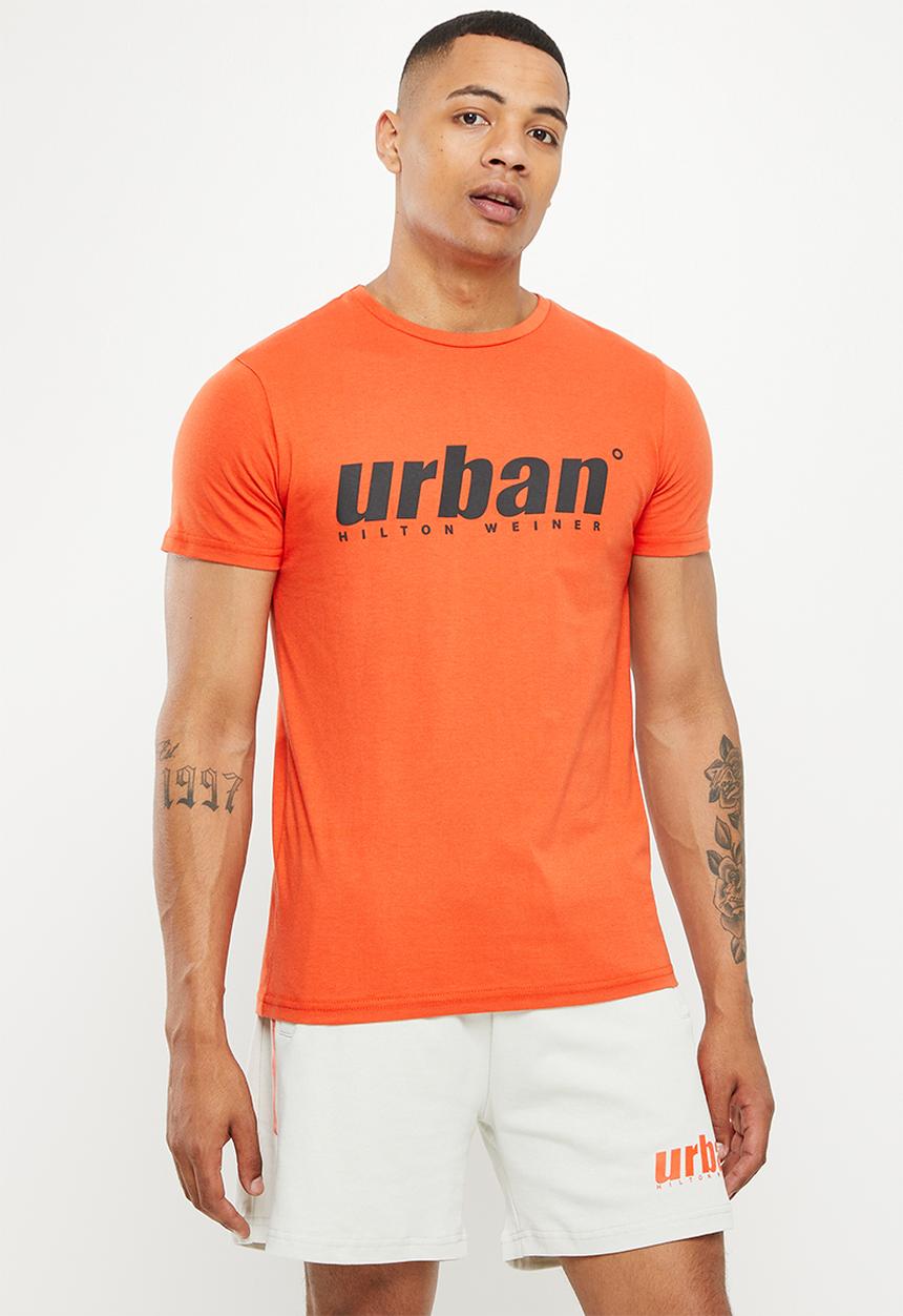 urban° - Urban embroidered  tee - burnt orange