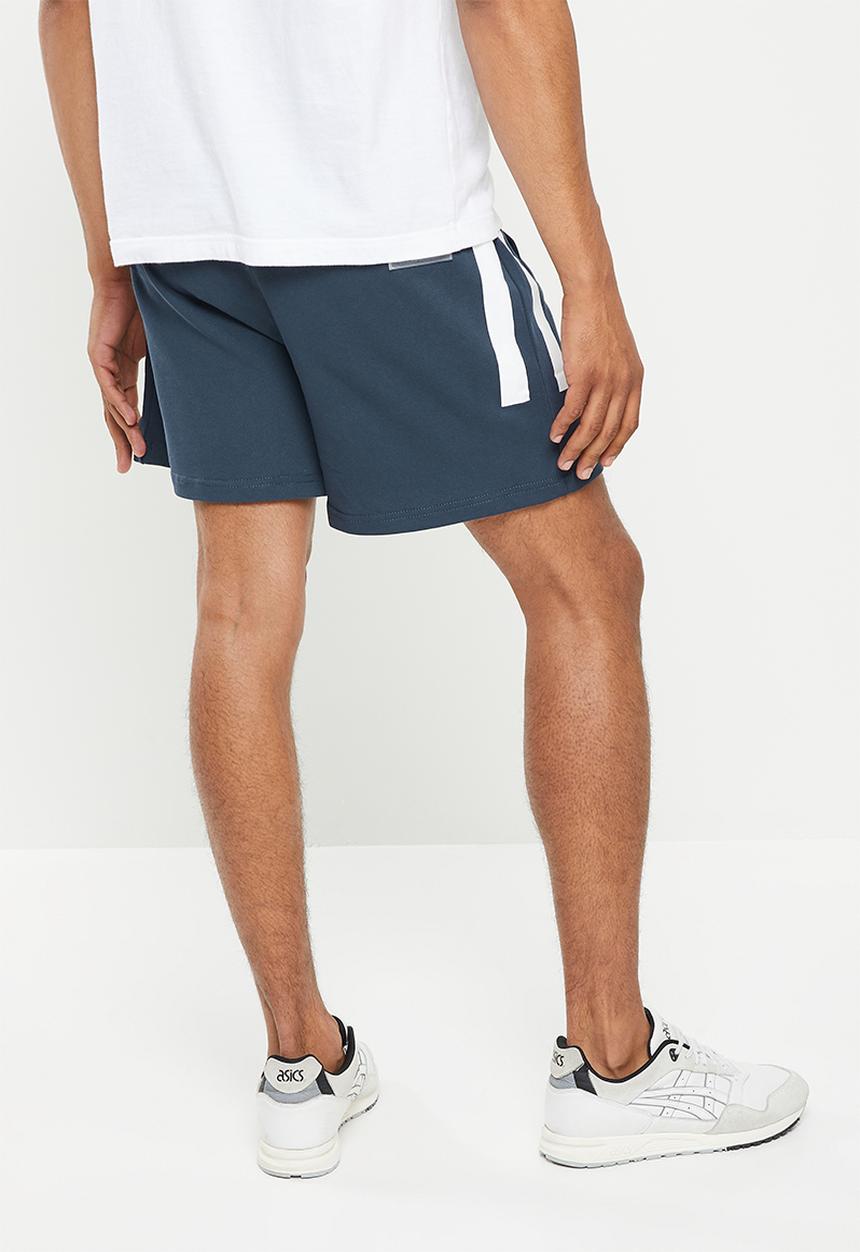 urban° - Urban contrast matt plastisol printed short - navy