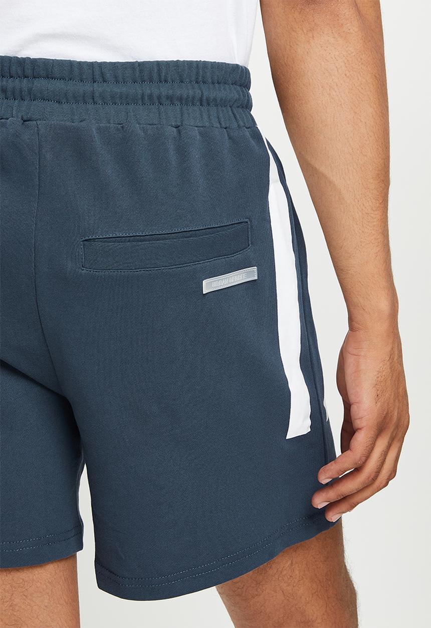 urban° - Urban contrast matt plastisol printed short - navy