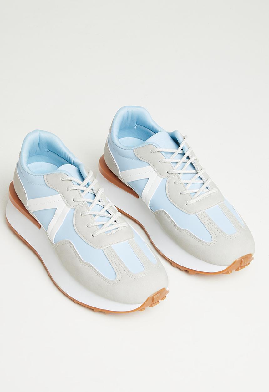 Tom Tom - Noah sporty lace-up sneaker - grey & blue