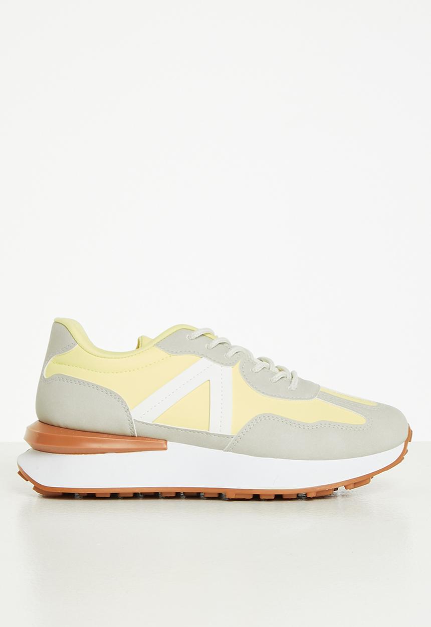 Tom Tom - Noah sporty lace-up sneaker - grey & yellow