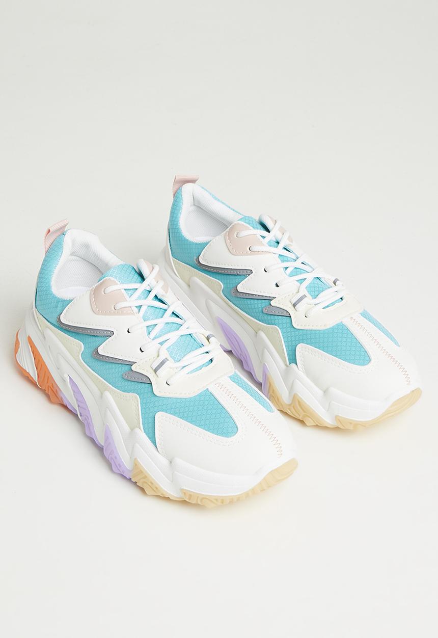 Tom Tom - Domino chunky sole sneaker - blue multi