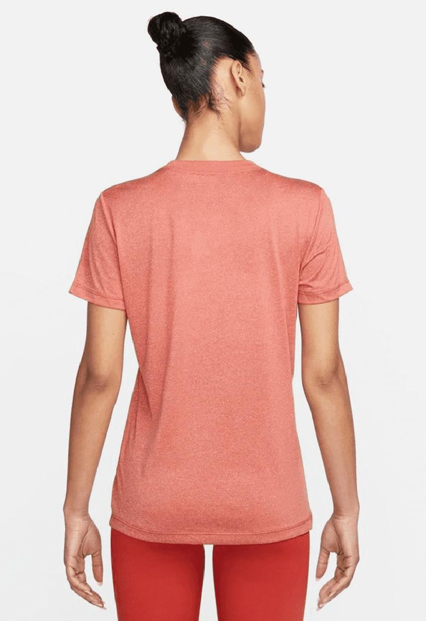 Nike - W nk dry leg tee crew - cinnabar & pure