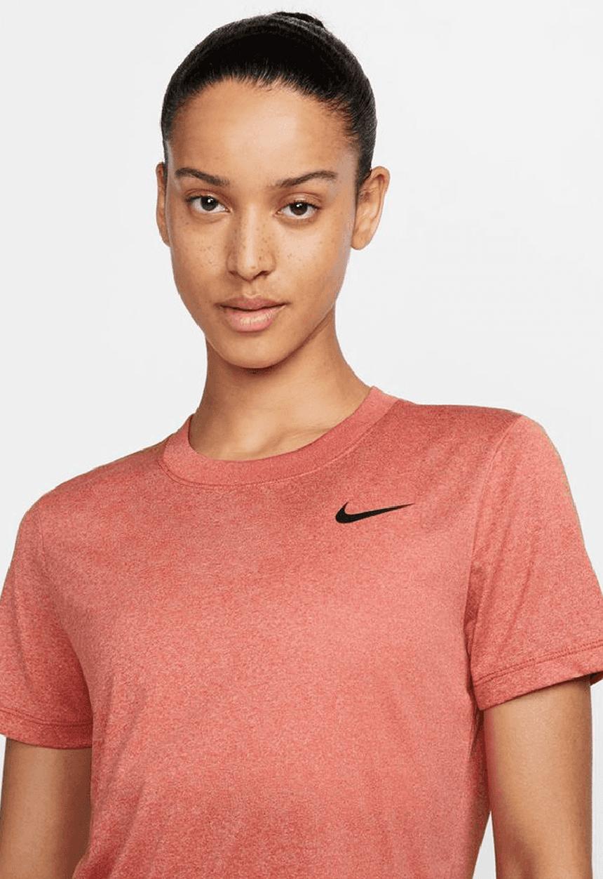 Nike - W nk dry leg tee crew - cinnabar & pure