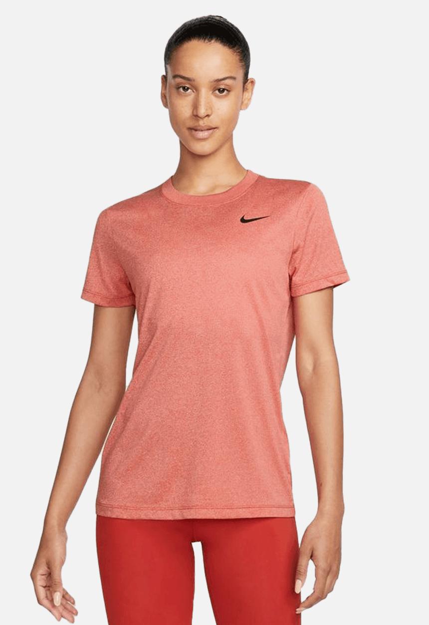 Nike - W nk dry leg tee crew - cinnabar & pure