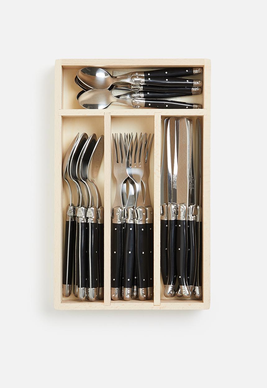 André Verdier - 24pce cutlery set - black