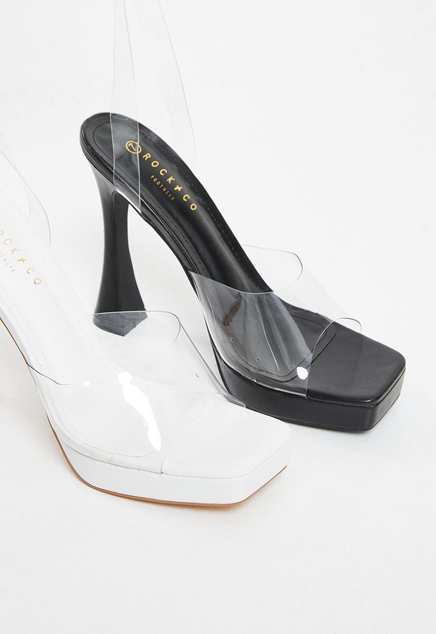 Rock & Co - Omnia 1 ankle tie stiletto heel - white
