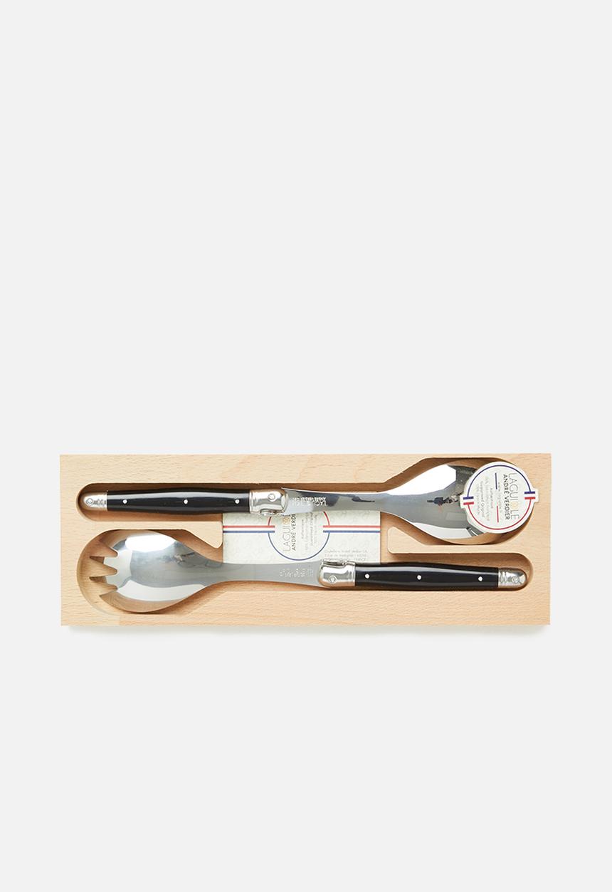 André Verdier - Laguiole salad servers 2 piece set - black