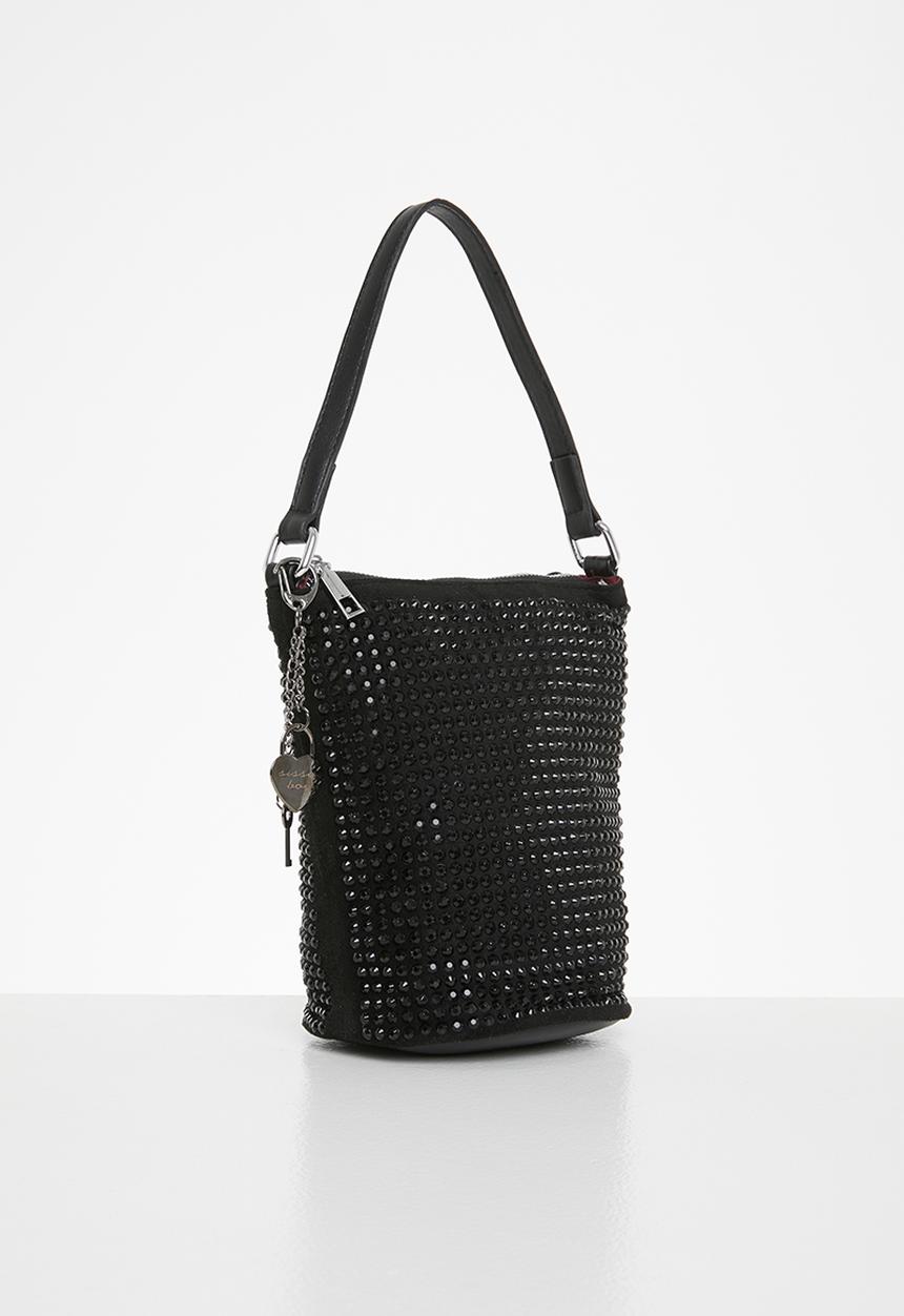SISSY BOY - Bling lady like bag - black