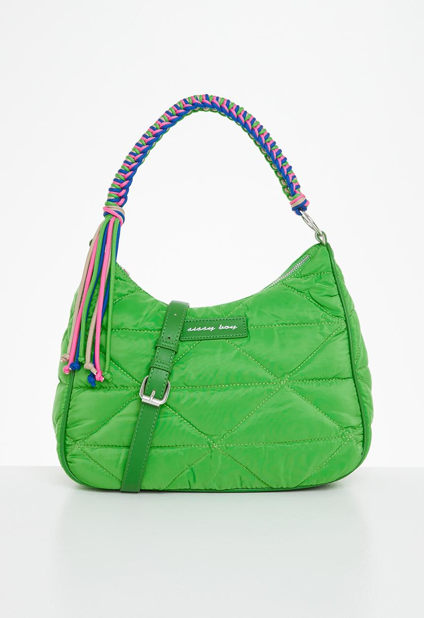 SISSY BOY - Nylon quilted shoulder bag - green