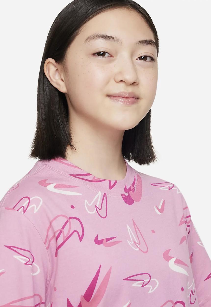 Nike - Nike sportswear tee boxy swooshfetti - elemental pink