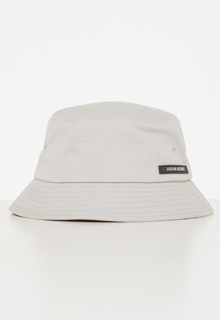 urban° - Urban canvas bucket tonal rubber badge cap  - oyster mushroom