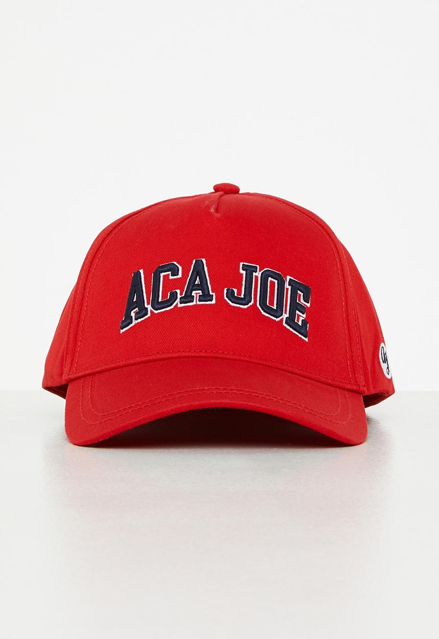 Aca Joe - Aca joe cotton twill hard buckram 3d+ flat embroidery hat - red