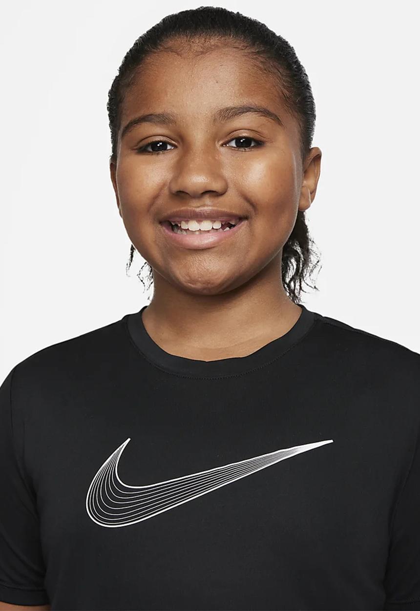 Nike - Nike dri-fit one short sleeve top gx - black & white